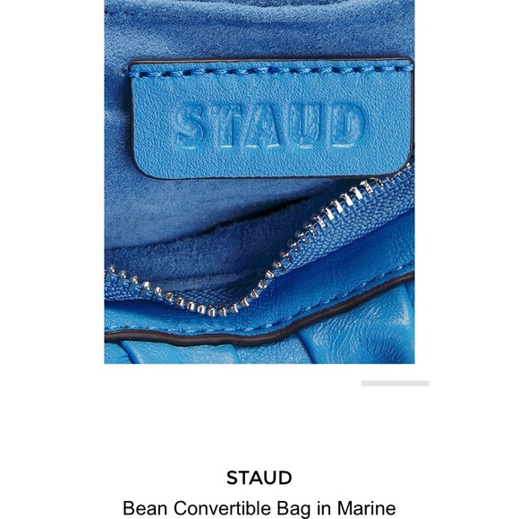 NWT Staud Bean Convertible bag marine blue $198 - Picture 6 of 12